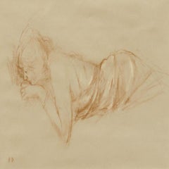 Bernard Dunstan RA RWA (1920-2017) - Framed Pastel, Resting in the Sheets