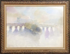 En el horizonte, acuarela impresionista de Emile Rampelberg