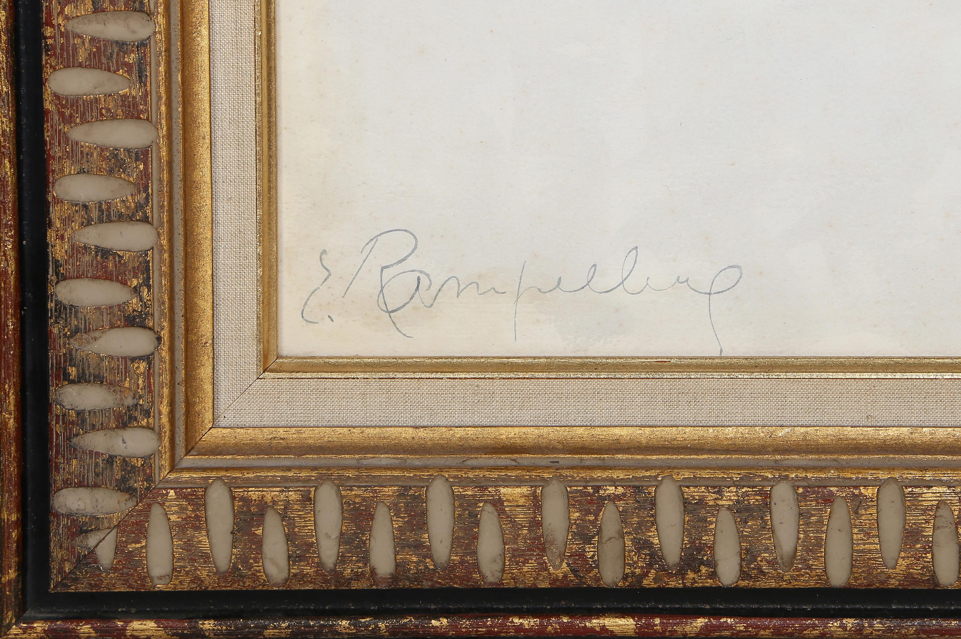 All'orizzonte, acquerello impressionista di Emile Rampelberg - Art Impressionismo di Emile RAMPELBERG