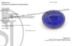 5.68ct Oval Sugarloaf Double Cabochon Violet Blue Tanzanite from Tanzania