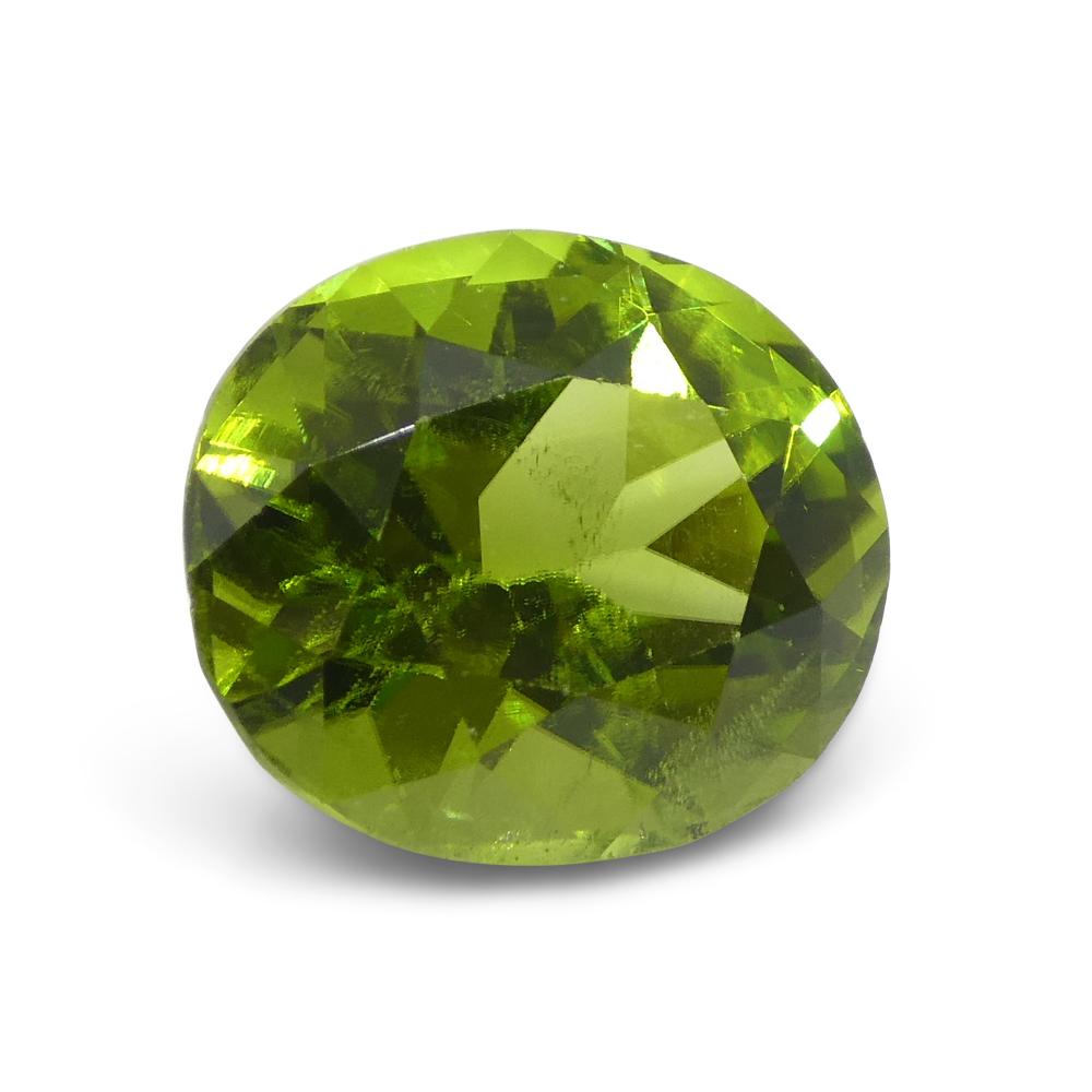 5.69ct Oval Yellowish Green Peridot For Sale 6
