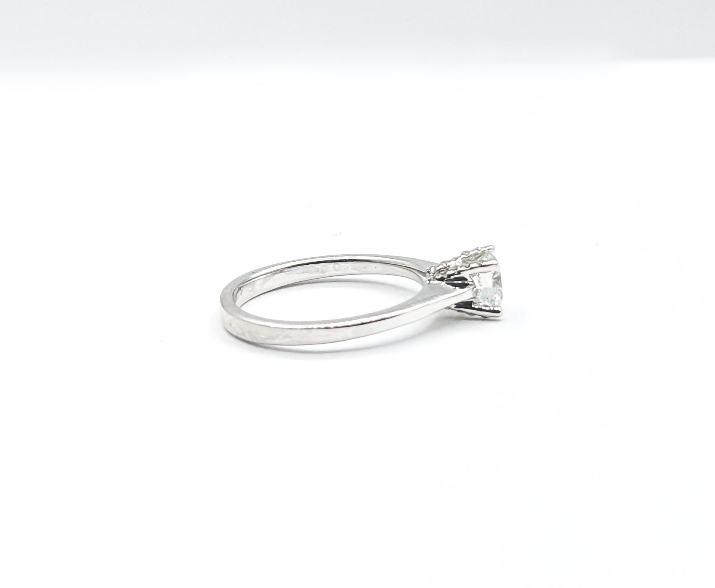 Contemporary .56ctw Diamond Ring In White Gold For Sale