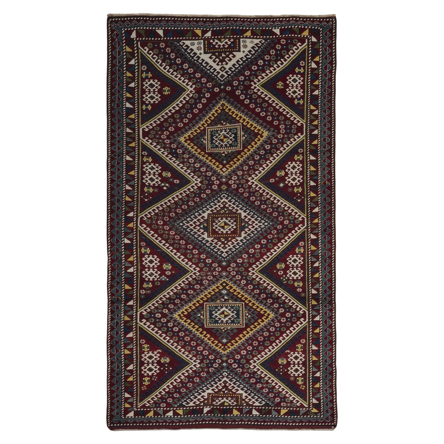 5.6x10.3 Ft Antique Kazak Rug, South Caucasus, Late 19th Century For Sale