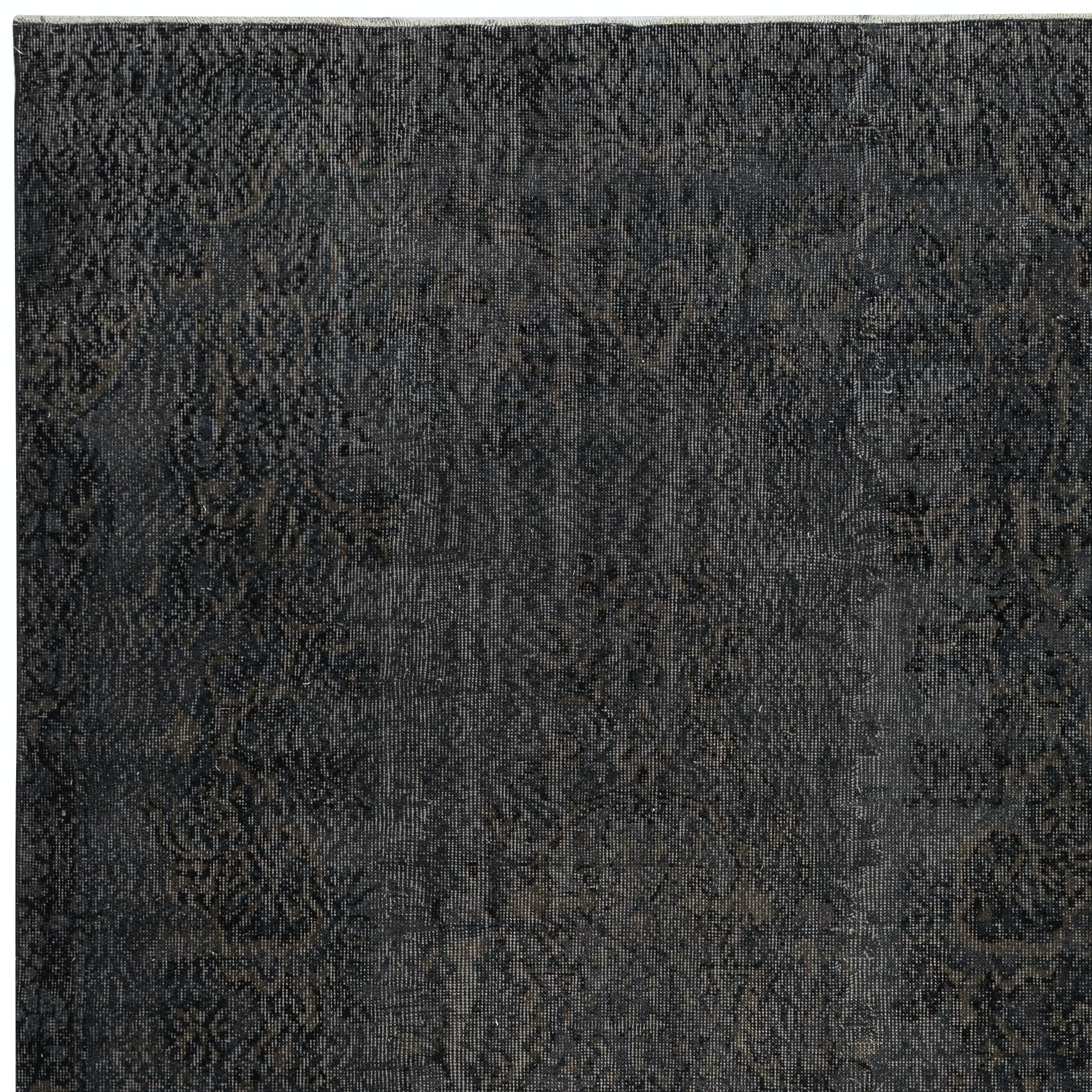 5.6x10.4 Ft Gray Overdyed Vintage Teppich für modernes Interieur. Handgeknüpft in der Türkei im Zustand „Gut“ im Angebot in Spring Valley, NY