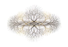 56"x40" Metal Wall Sculpture in Brass, Stainless, and Bronze #629 Available Now