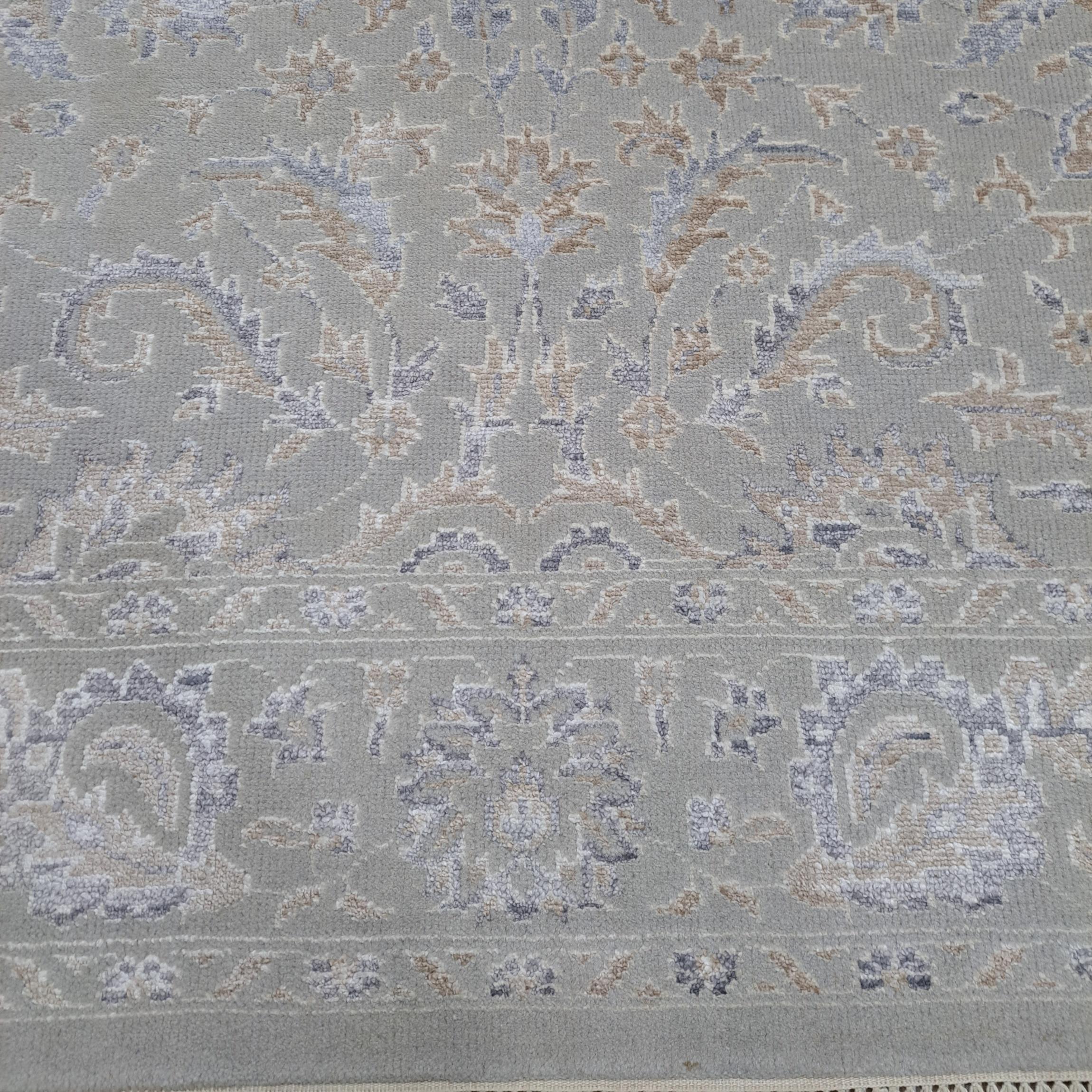 5.6x8 Ft 100% Seide Hand-geknotet Bereich Teppich für zeitgenössische Wohnzimmer im Angebot 1