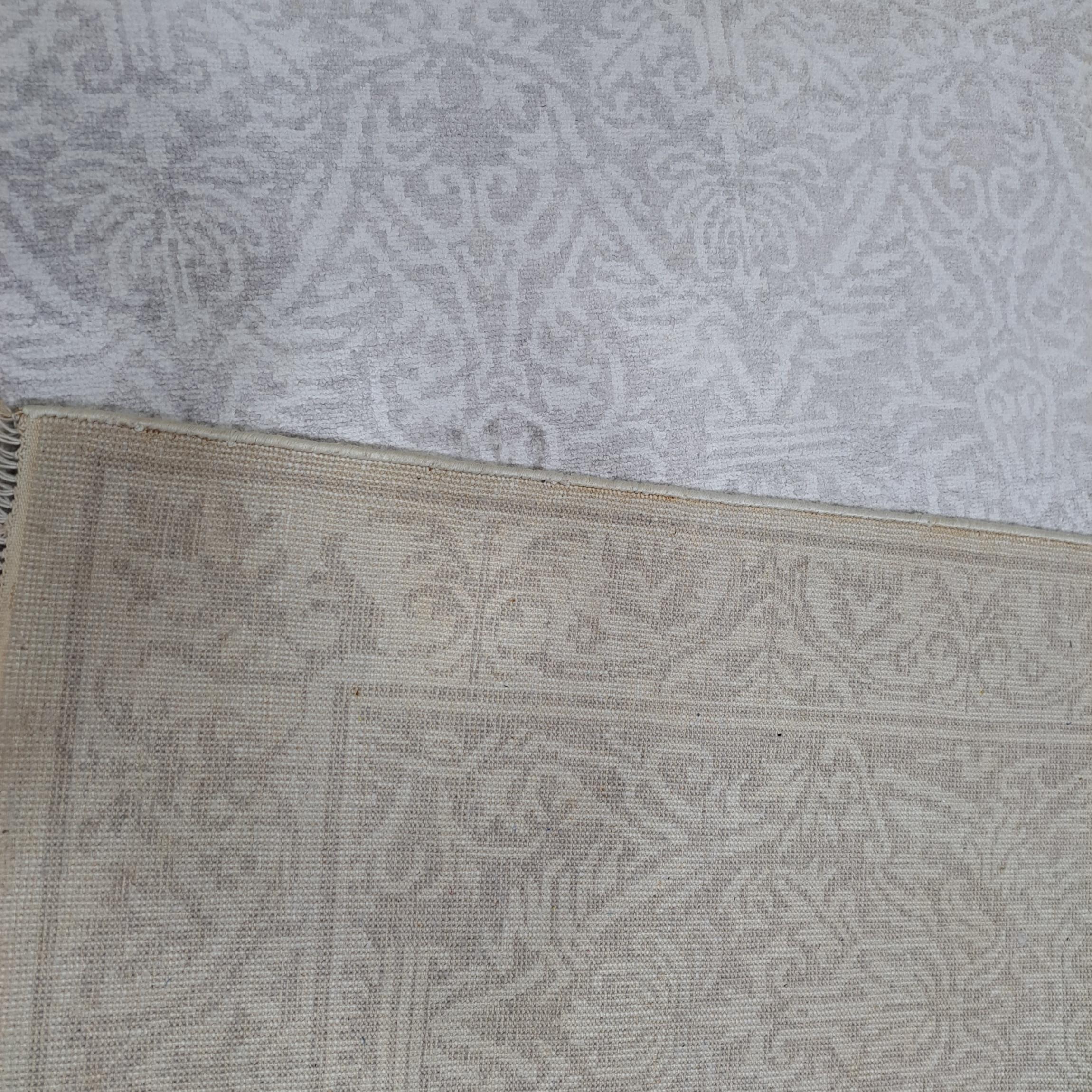 5.6x8 Ft 100% Seide Handgeknüpfter Teppich. Luxus-Teppich. Indische handwerkliche Qualität im Angebot 5