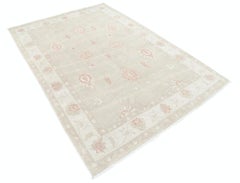 Alfombra Turca Anudada a Mano Artesana de 1,8 x 1,8 m. Alfombra 100% lana de tonos suaves