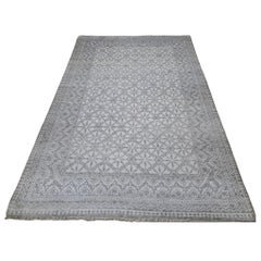 5.6x8 Ft handgeknüpft Bereich Teppich aus 100% Seide. Zeitgenössischer Wohnzimmerteppich