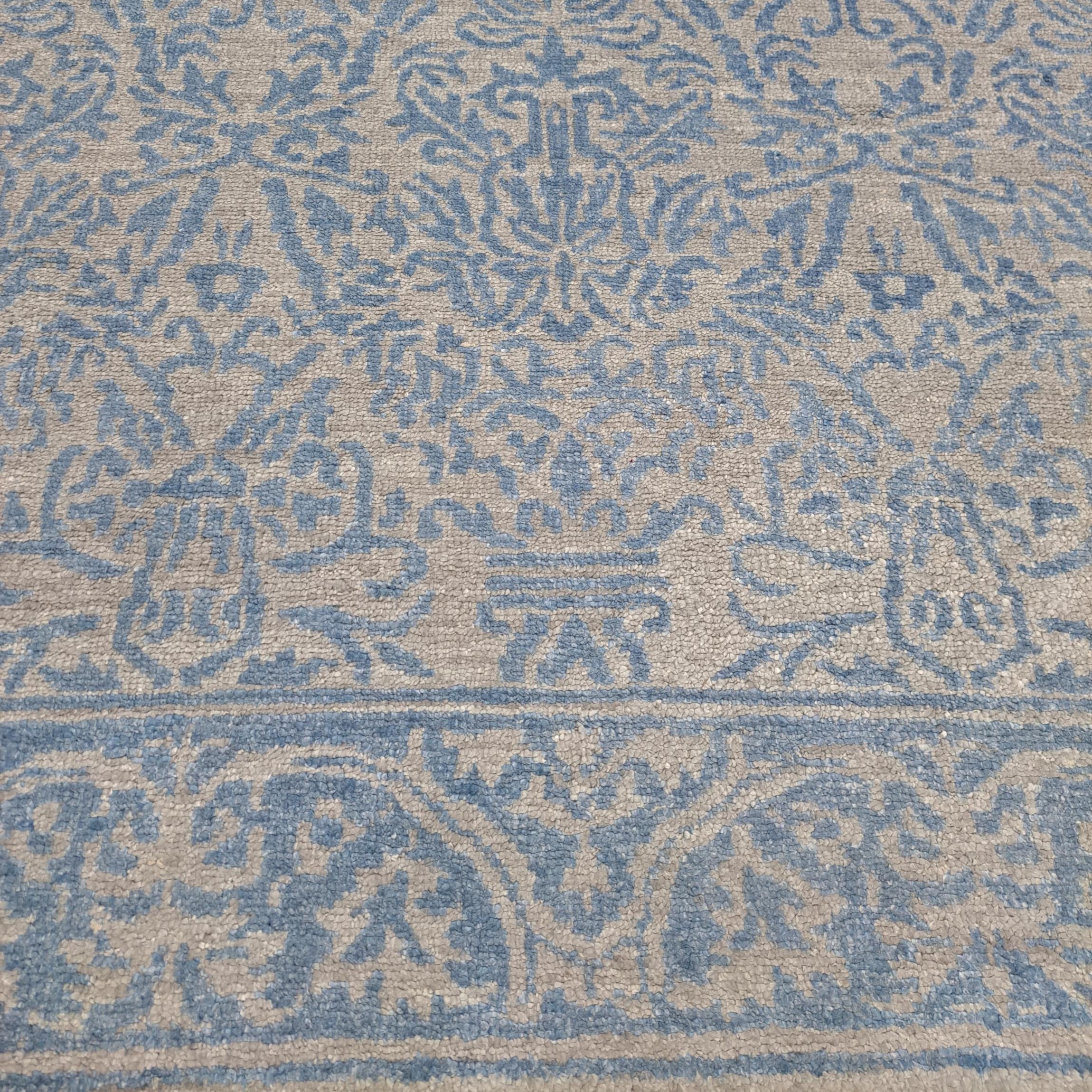 5.6x8 Ft Handgefertigter Vorleger. 100% Seide. Handgeknüpfter Teppich. Option 