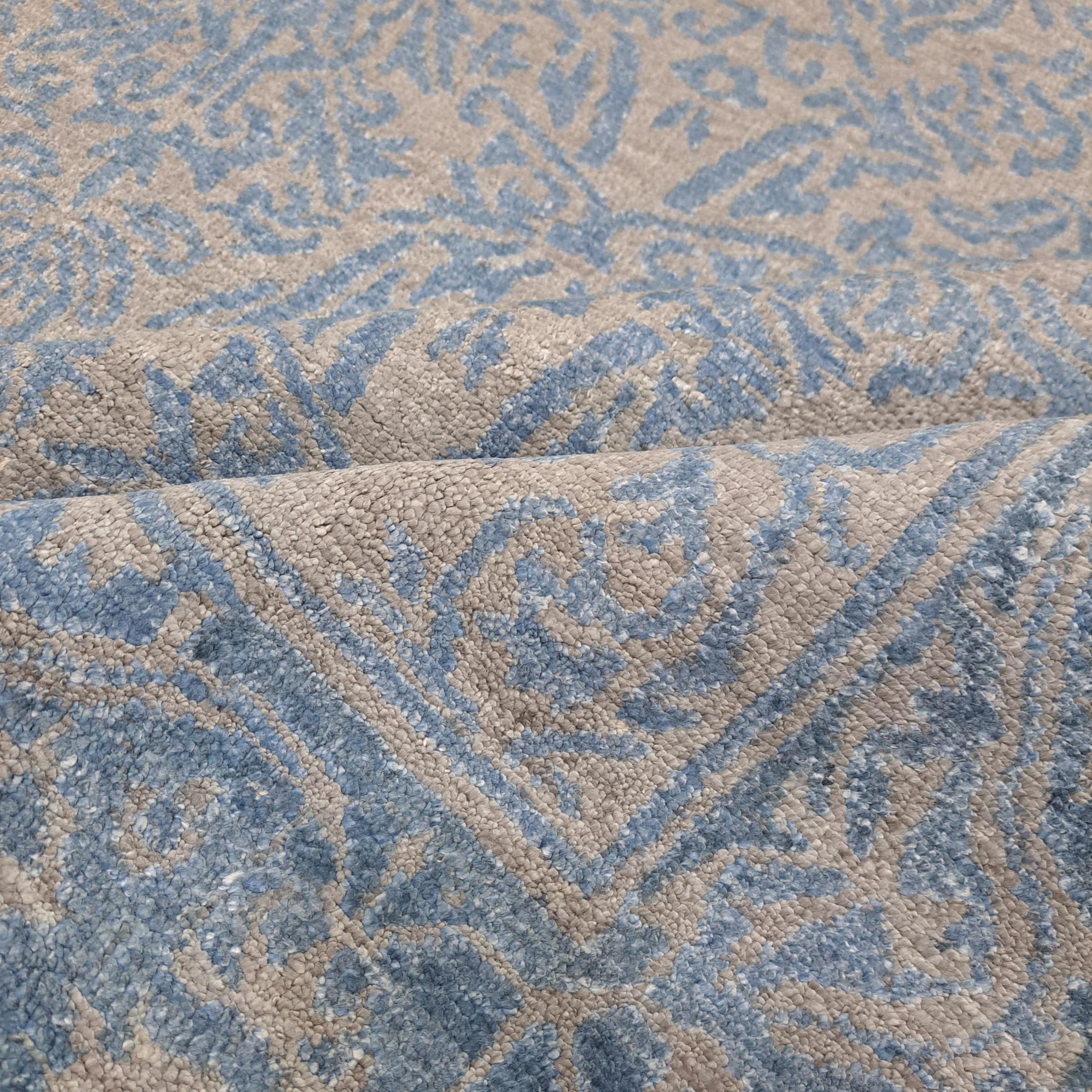 5.6x8 Ft Handgefertigter Vorleger. 100% Seide. Handgeknüpfter Teppich. Option 