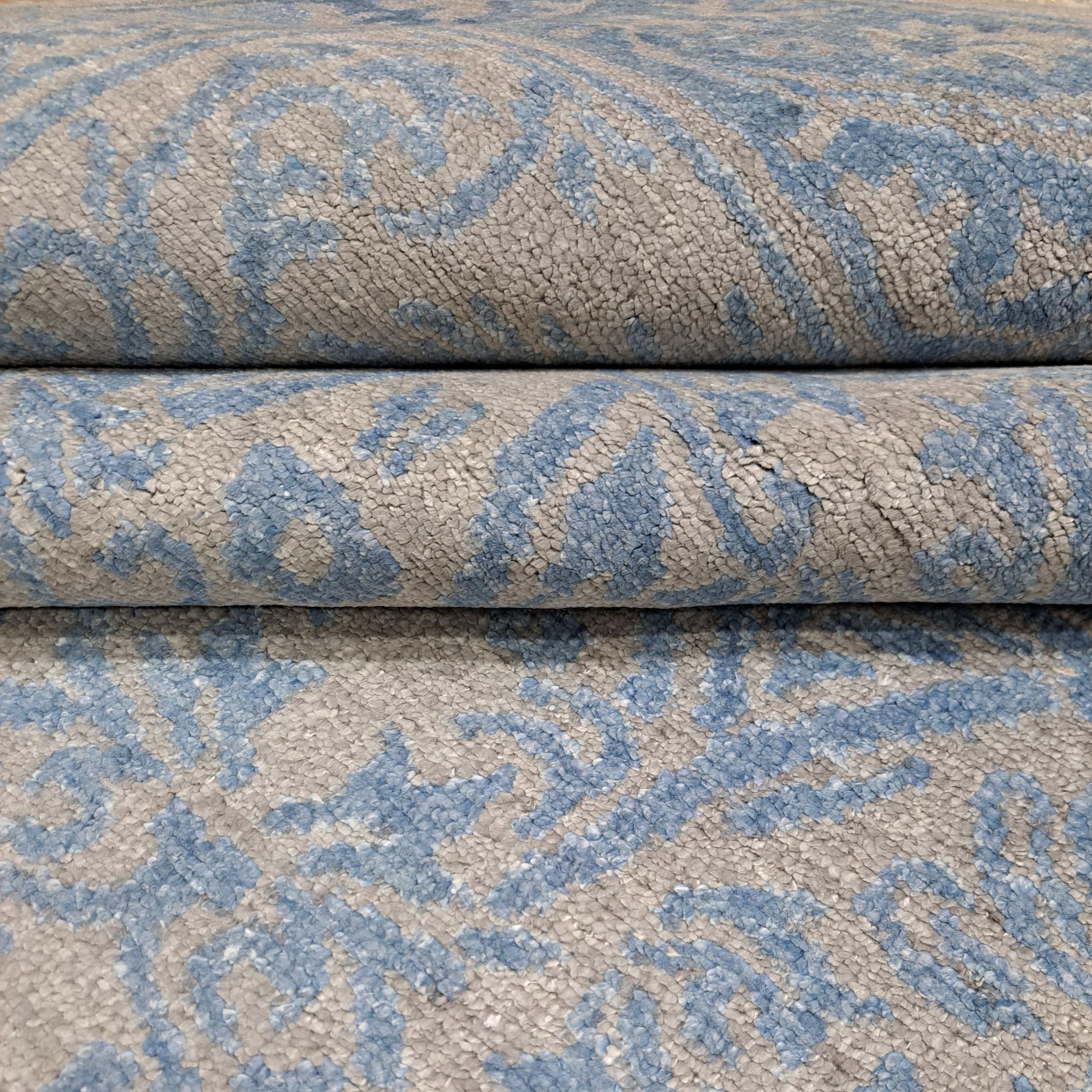 5.6x8 Ft Handgefertigter Vorleger. 100% Seide. Handgeknüpfter Teppich. Option 