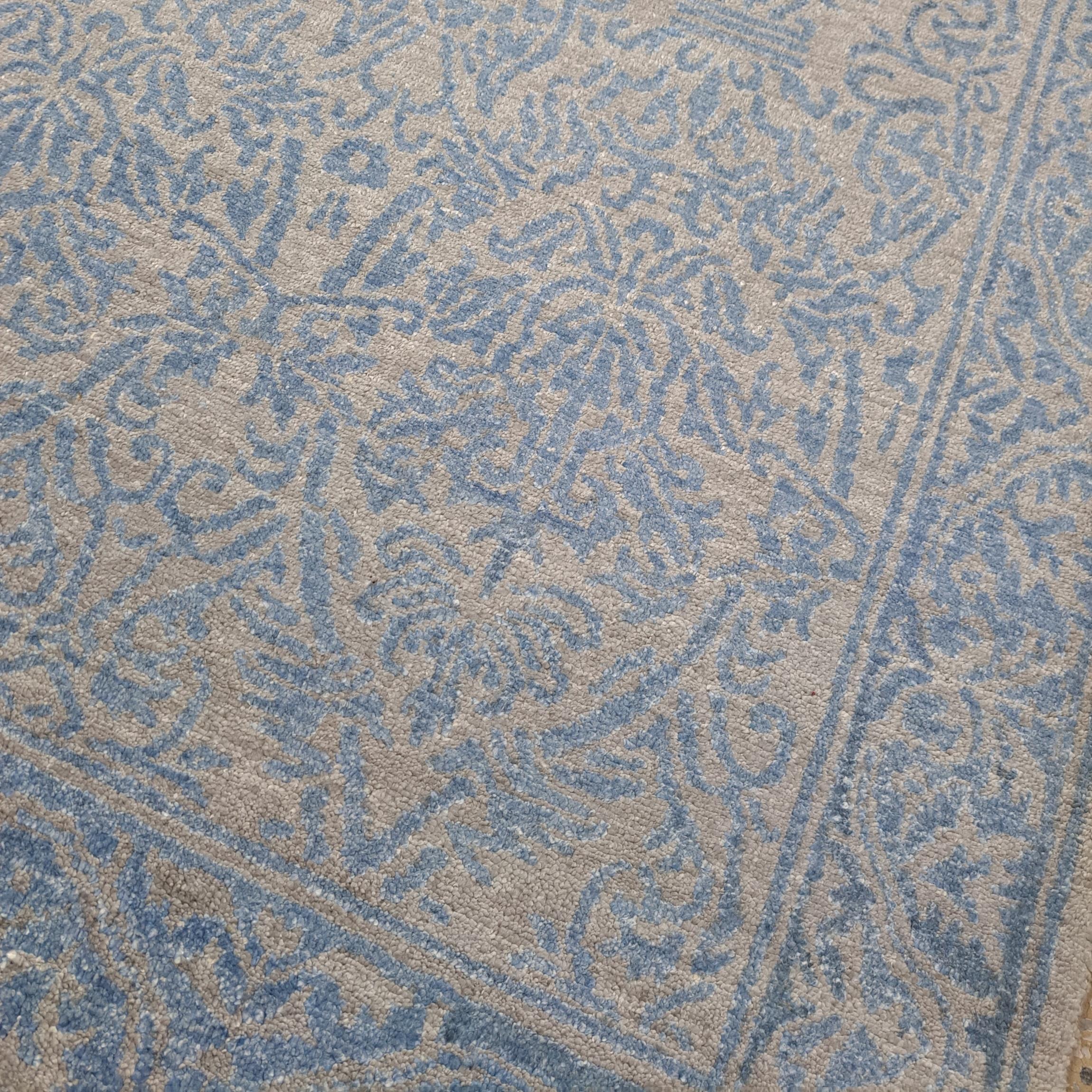 5.6x8 Ft Handgefertigter Vorleger. 100% Seide. Handgeknüpfter Teppich. Option 