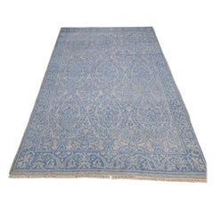 5.6x8 Ft Handgefertigter Vorleger. 100% Seide. Handgeknüpfter Teppich. Option "Benutzerdefinierte Größe