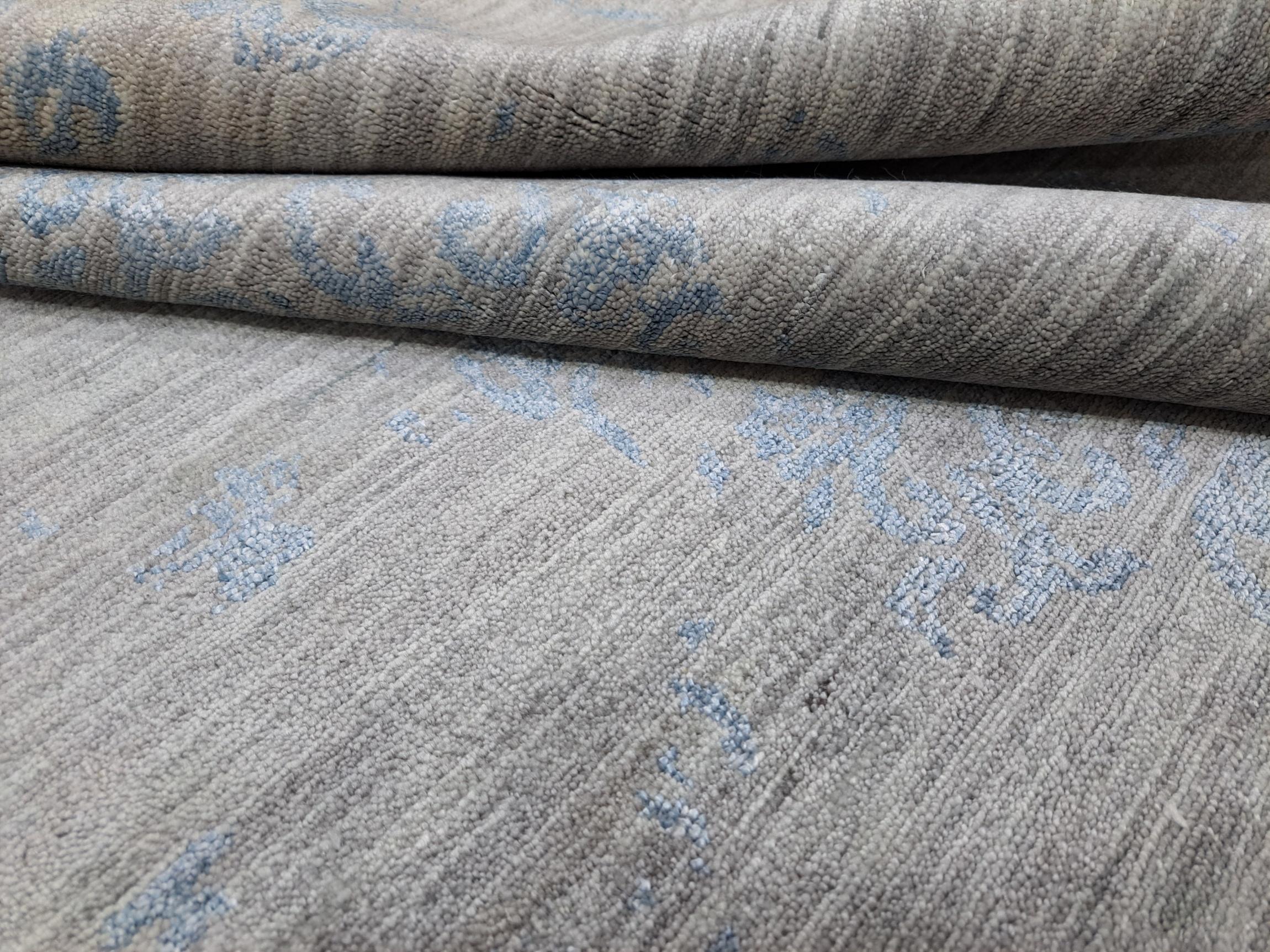 5.6x8 Ft Luxus handgeknüpfter Seidenteppich. 100% reine Seide Modern Design Teppich im Angebot 1