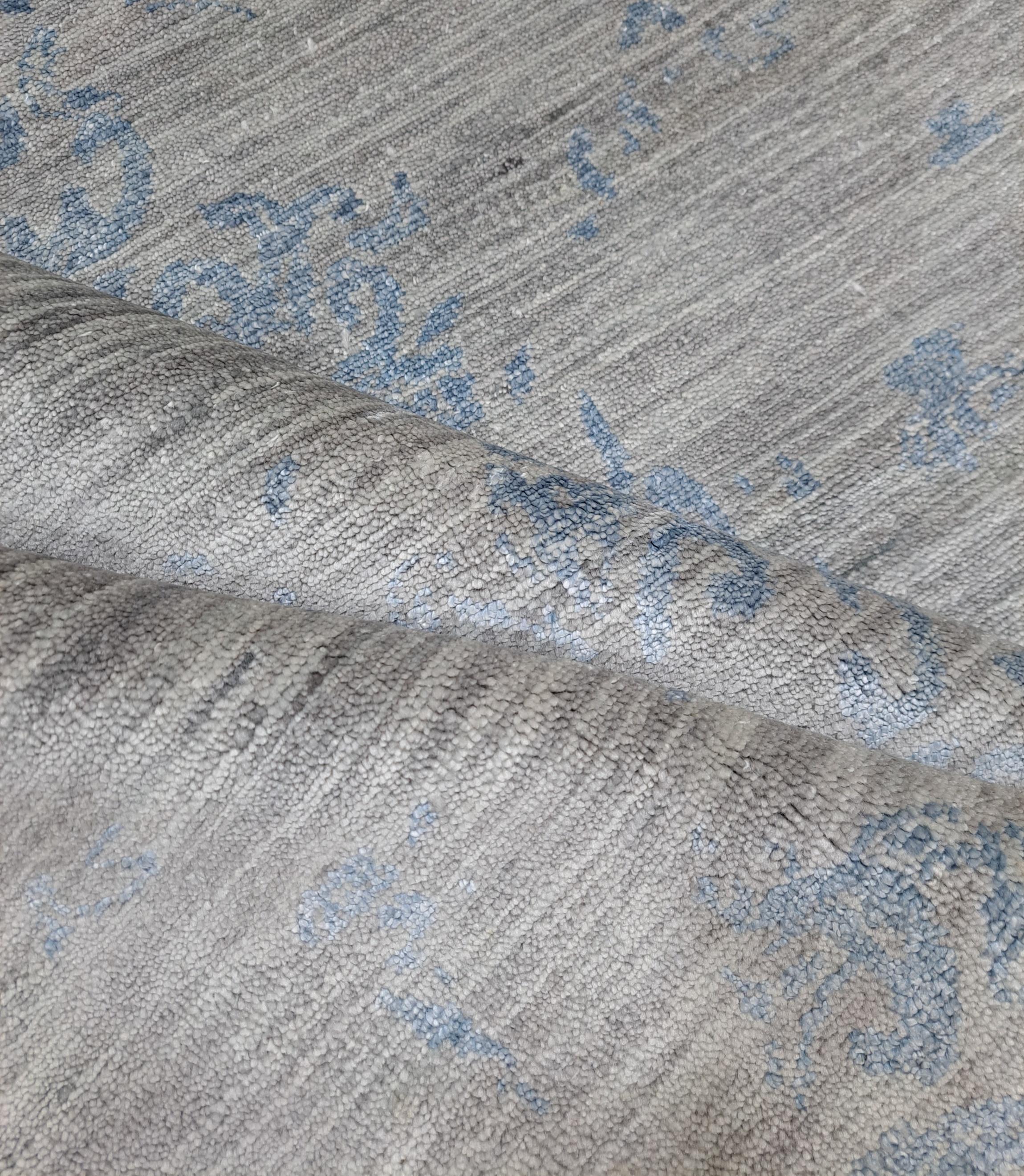 5.6x8 Ft Luxus handgeknüpfter Seidenteppich. 100% reine Seide Modern Design Teppich im Angebot 2