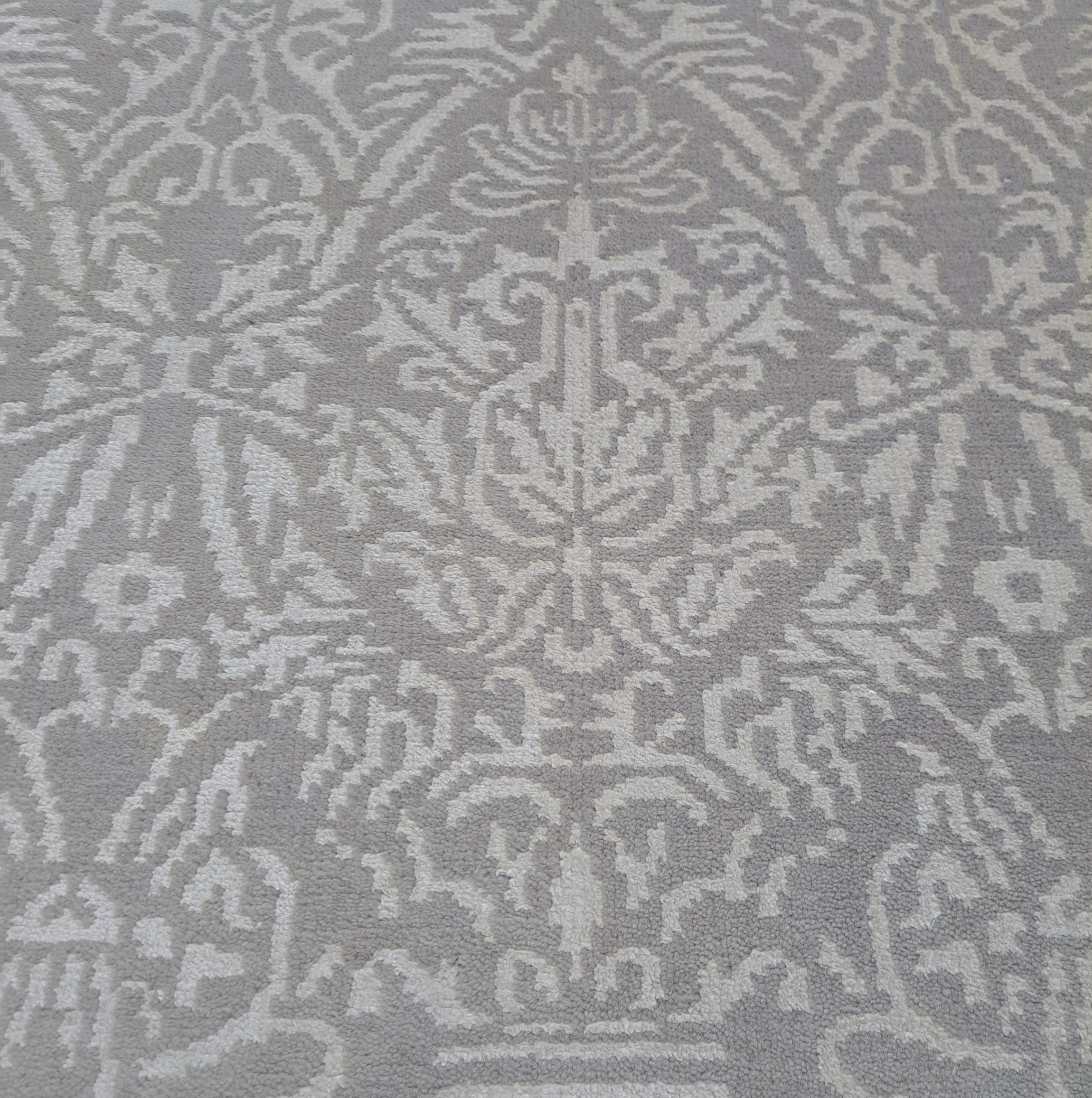 5.6x8 Ft New Handgeknüpfter Seidenteppich. Wohnzimmer Teppichboden. Benutzerdefinierte Größe verfügbar (Wolle) im Angebot