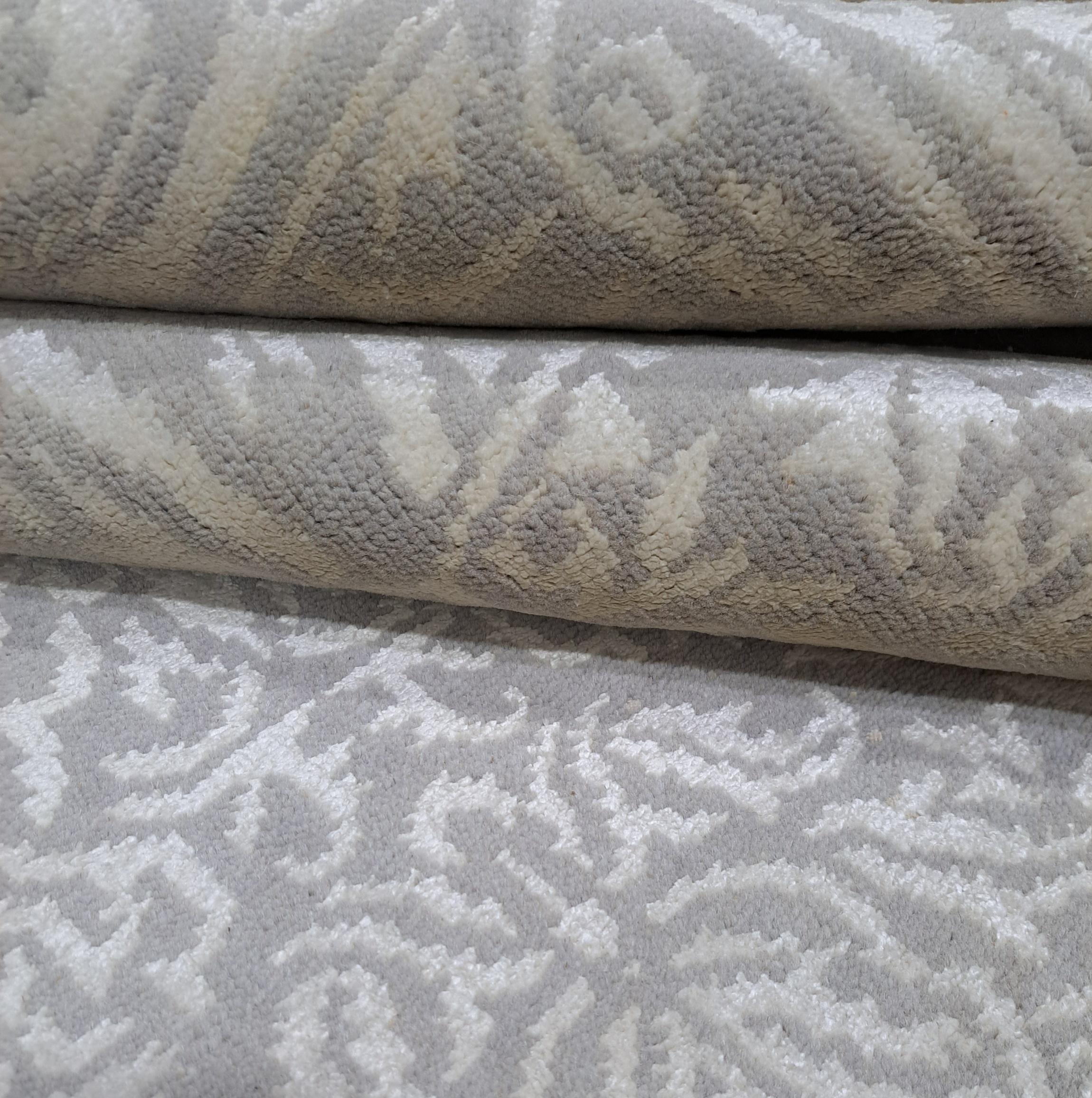 5.6x8 Ft New Handgeknüpfter Seidenteppich. Wohnzimmer Teppichboden. Benutzerdefinierte Größe verfügbar im Angebot 2