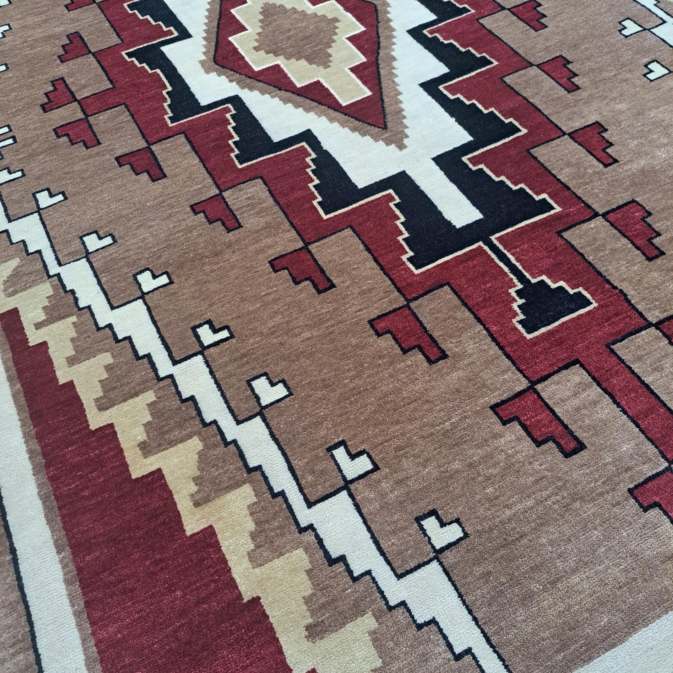 5.6x8 Ft New Handmade Rug. Alle Wolle. Moderner Wohnzimmerteppich. Maßgefertigte Optionen A im Angebot 4