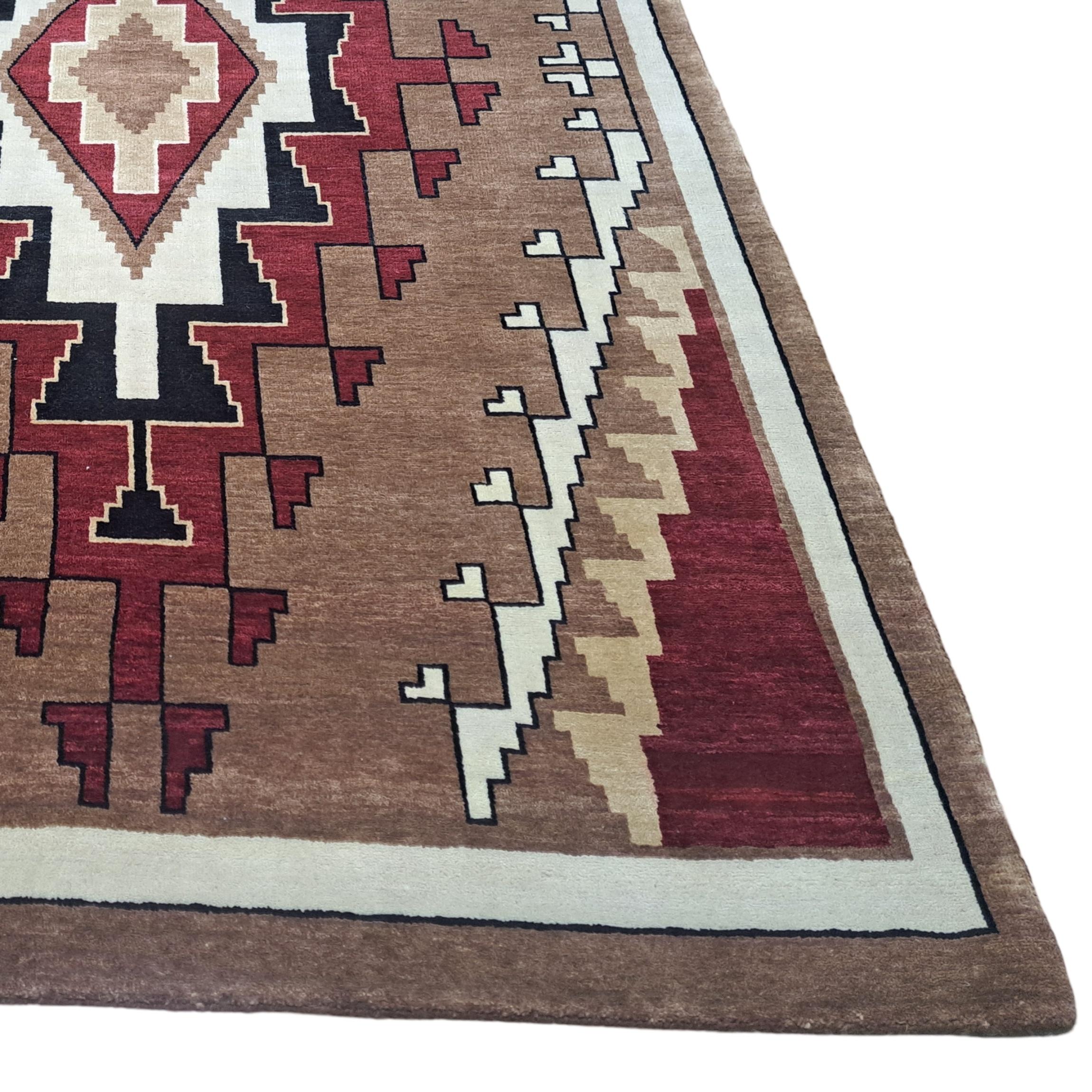 5.6x8 Ft New Handmade Rug. Alle Wolle. Moderner Wohnzimmerteppich. Maßgefertigte Optionen A (21. Jahrhundert und zeitgenössisch) im Angebot