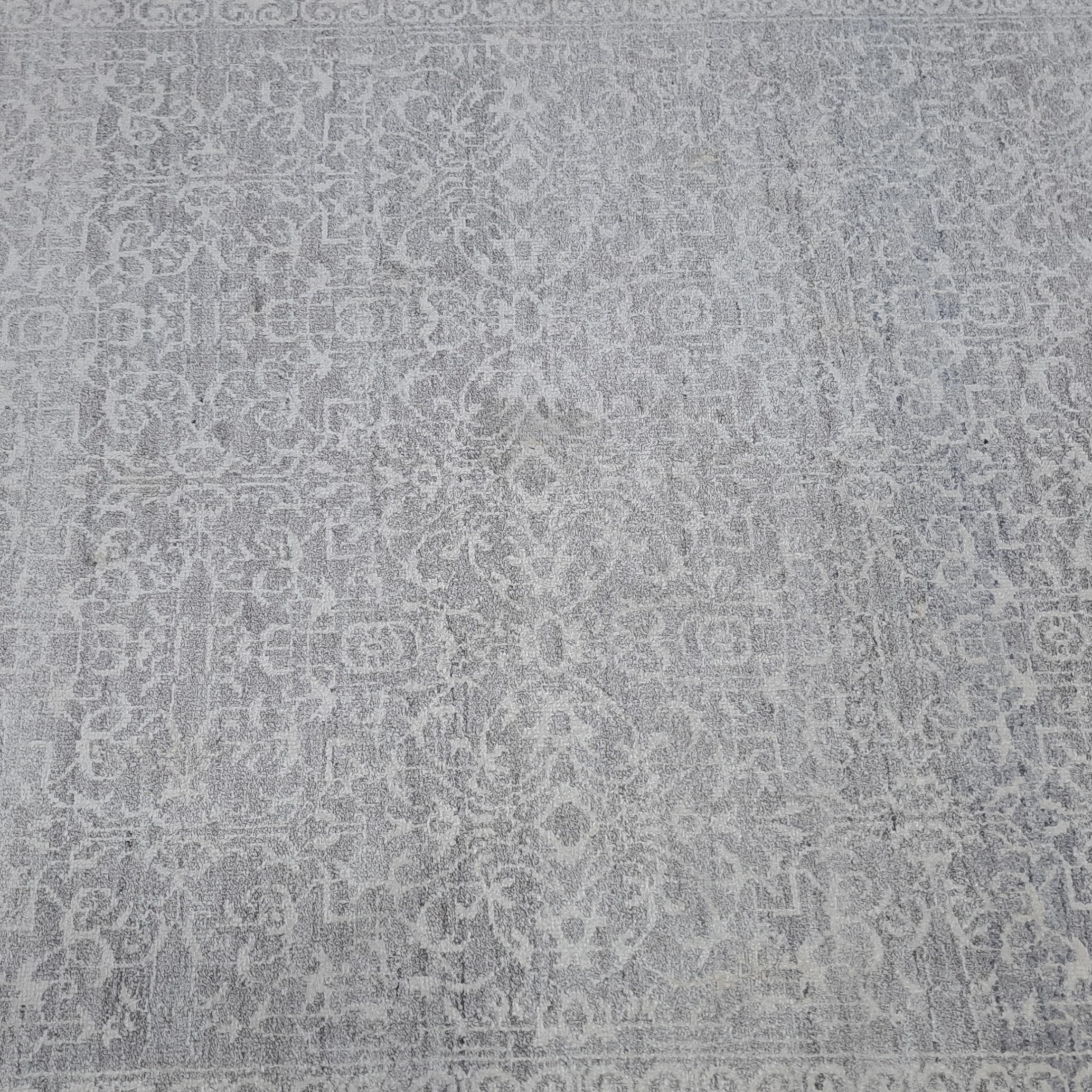 5.6x8 Ft Reiner Seidenteppich, handgefertigt. Handgeknüpfter Teppich für modernes Wohnzimmer im Angebot 4