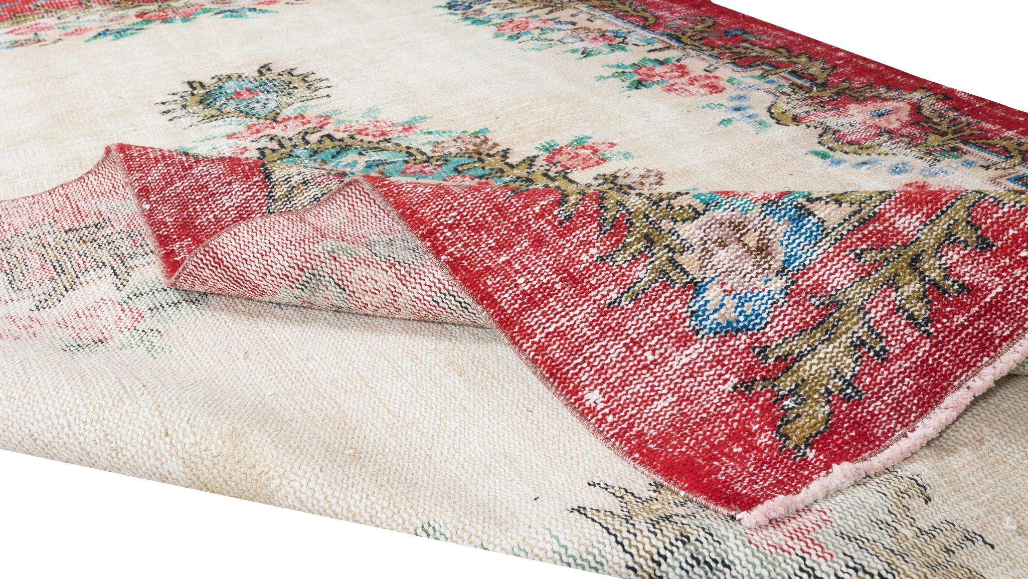 Our sun-faded rugs are all one-of-a-kind, hand-knotted, 50-70 year-old vintage pieces. They each boast their own singular handmade aesthetic drawn from the centuries-old Turkish rug-weaving traditions. These rugs are made completely of sheep’s wool,