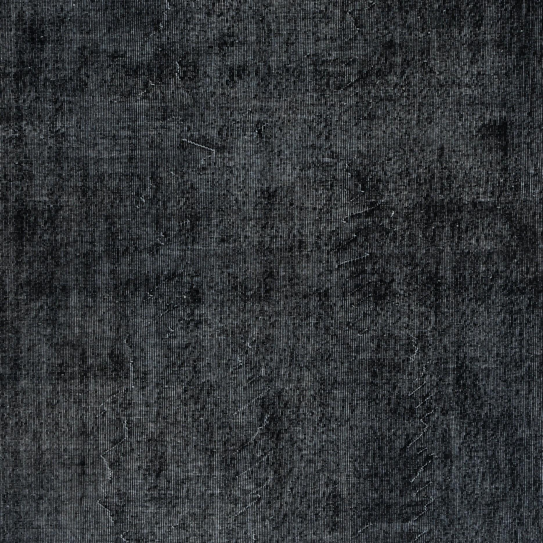 5.6x9 Ft Plain Black Overdyed Area Rug, handgeknüpft und handgewebt in der Türkei (Türkisch) im Angebot