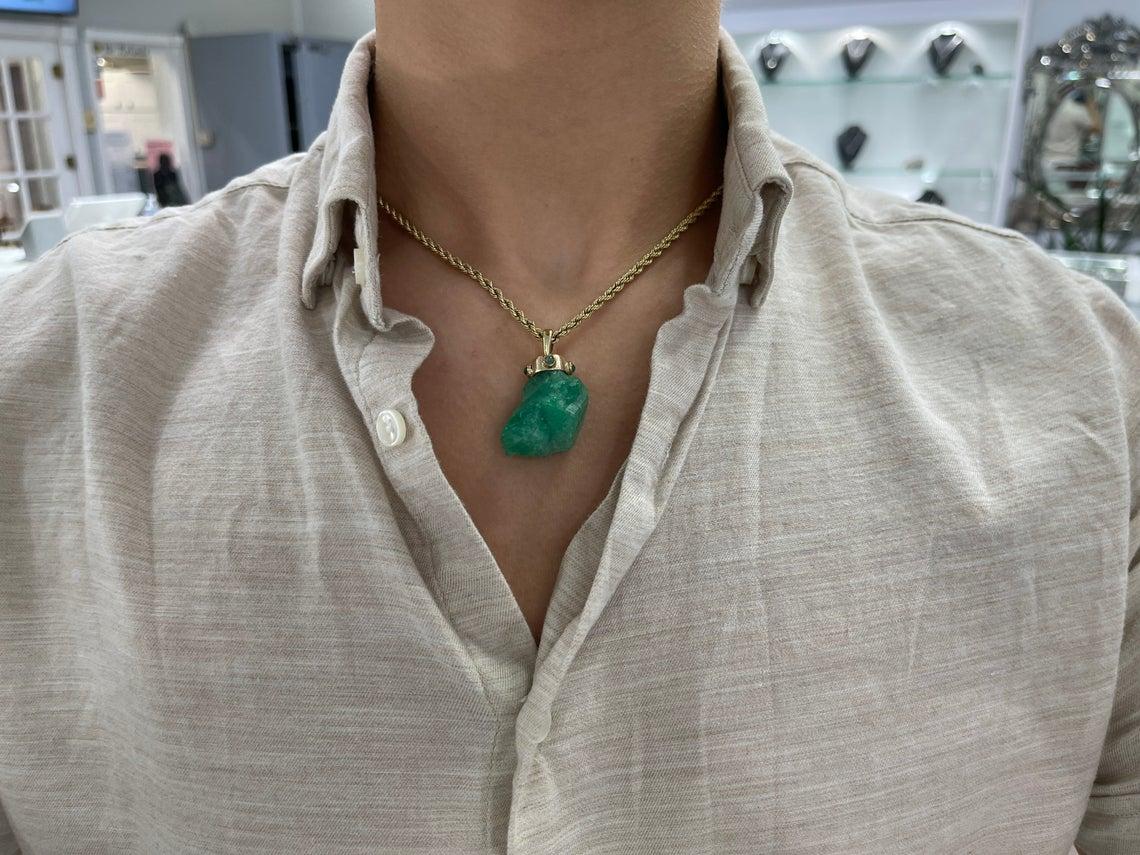 emerald necklace mens
