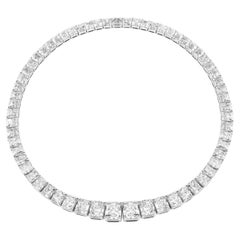 57 Carat Radiant Cut Diamond Necklace