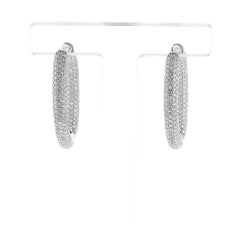 5.7 ct. Orecchini a cerchio con diamanti, 18 carati