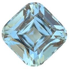 5,70 Karat natürlicher loser Aquamarin in quadratischer Form für Ringschmuck 