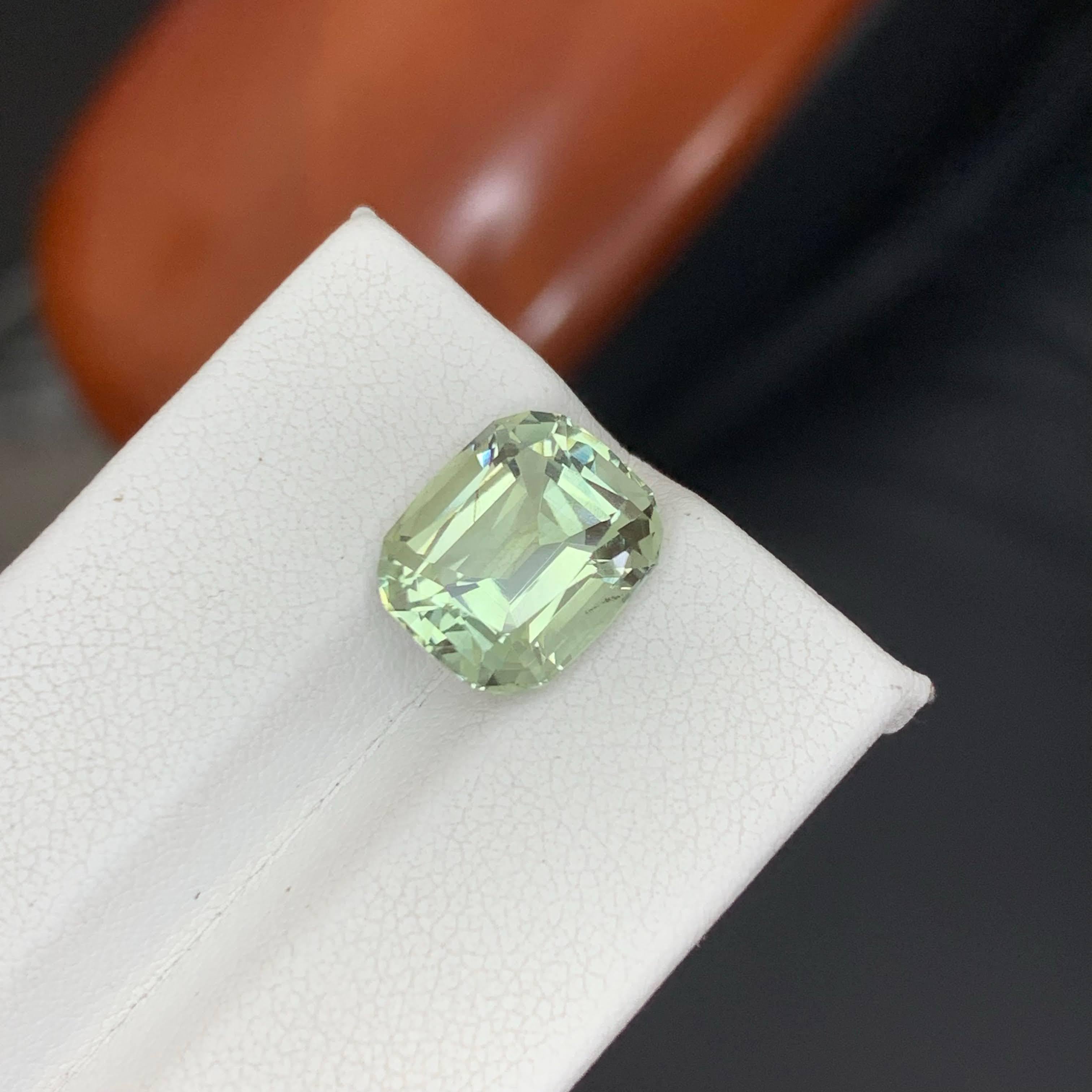 5.70 Karat Natürlicher loser grünlicher Amethyst Stein Kissenschliff Afrikanischer Edelstein im Angebot 6