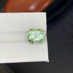 5.70 Carat Natural Loose Greenish Amethyst Stone Cushion Cut African Gemstone
