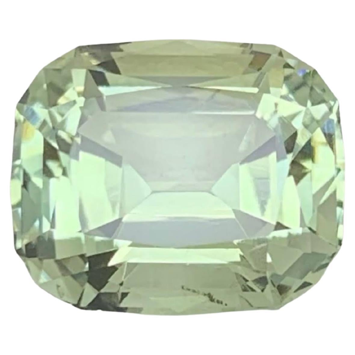 5.70 Karat Natürlicher loser grünlicher Amethyst Stein Kissenschliff Afrikanischer Edelstein