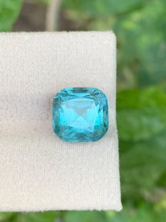 5.70 carati di tormalina blu Lagoon naturale sfusa con taglio a cuscino Gemma afgana