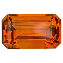5,70 Karat Natürlicher Loser Orange Feuer Citrin Smaragd Schliff Brasilianischer Edelstein