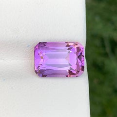 5.70 Carat Natural Loose Purple Amethyst Stone Cushion Cut Brazilian Gemstone