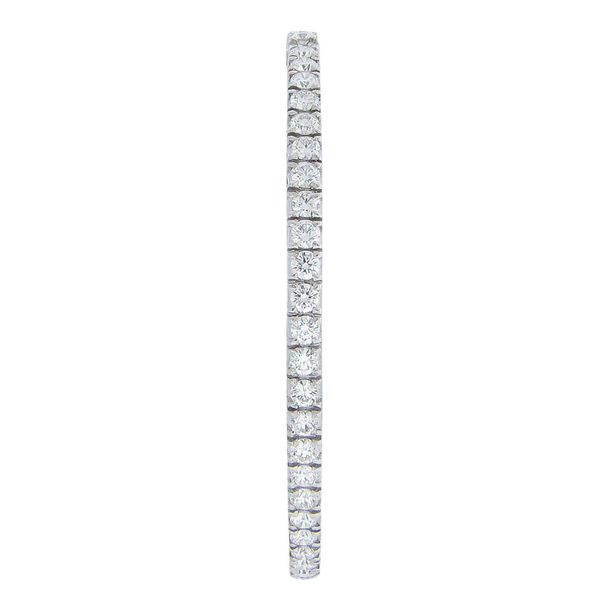 Taille brillant Bracelet jonc à charnières avec diamants 5,70 carats poids total en vente