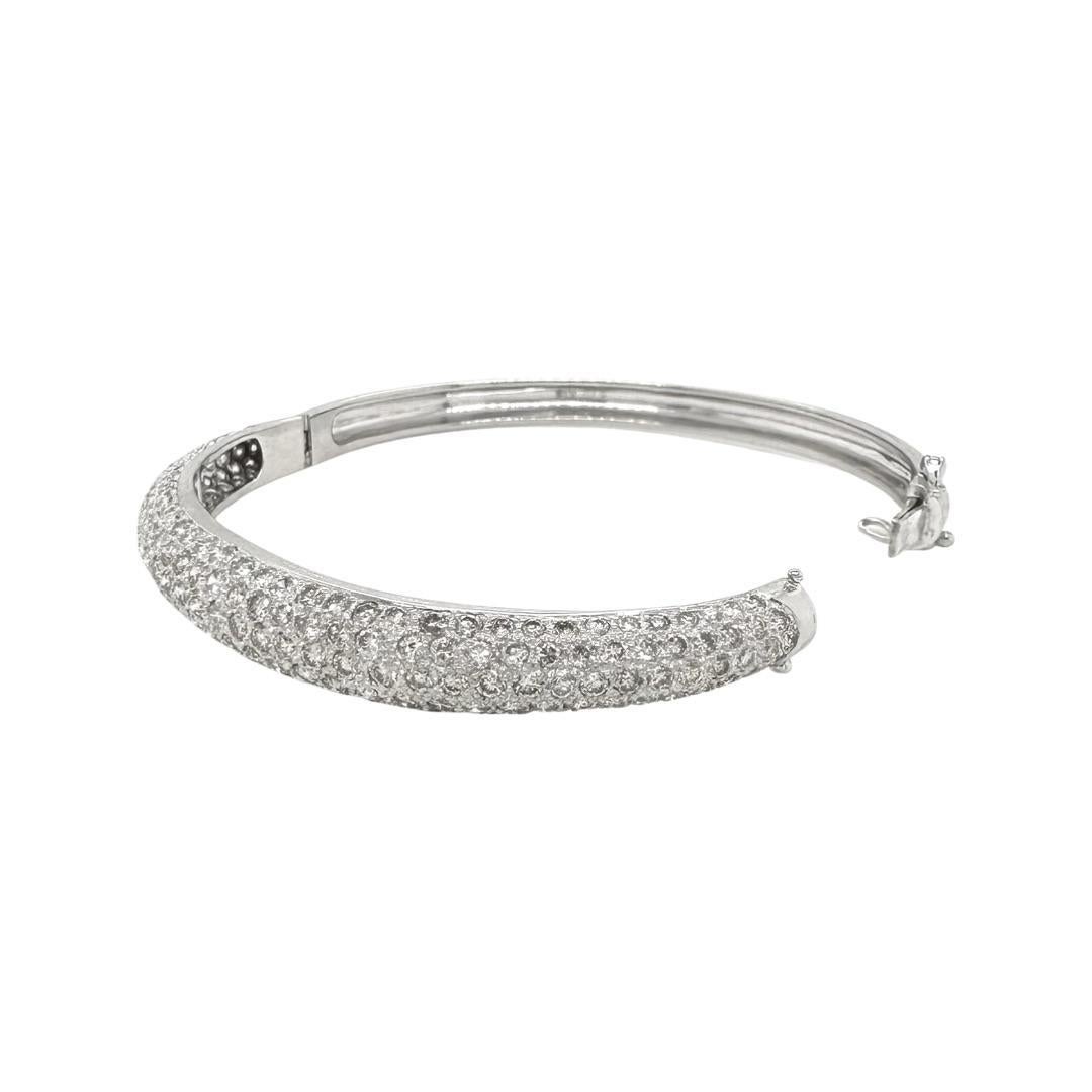 Donna Bracciale Sparkler con diamanti da 5,70 TCW in oro bianco 18 carati in vendita