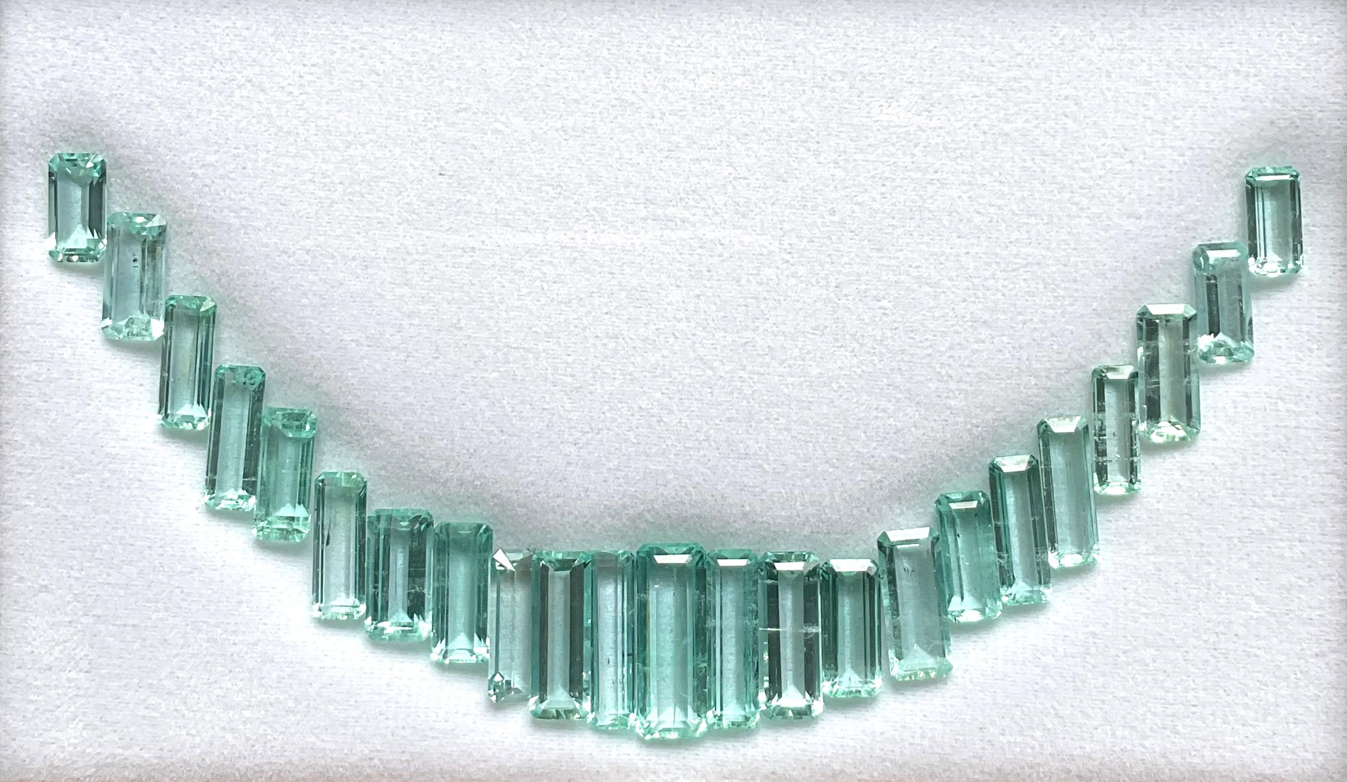 57.07 Karat Nigeria Smaragd Oktagon Schliff Stein Layout Feiner Schmuck Natürlicher Edelstein im Zustand „Neu“ in Jaipur, RJ