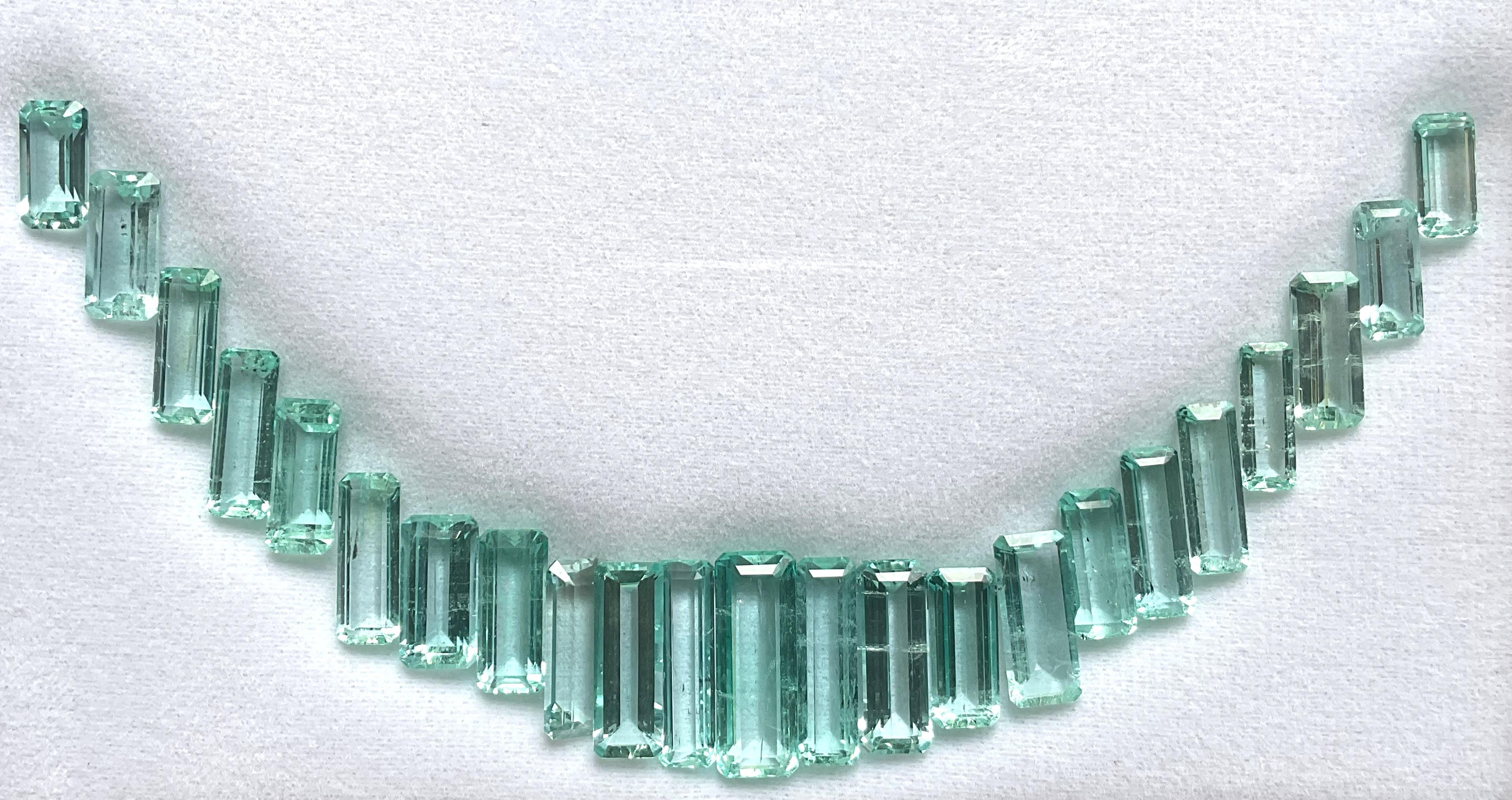 57.07 Karat Nigeria Smaragd Oktagon Schliff Stein Layout Feiner Schmuck Natürlicher Edelstein 2