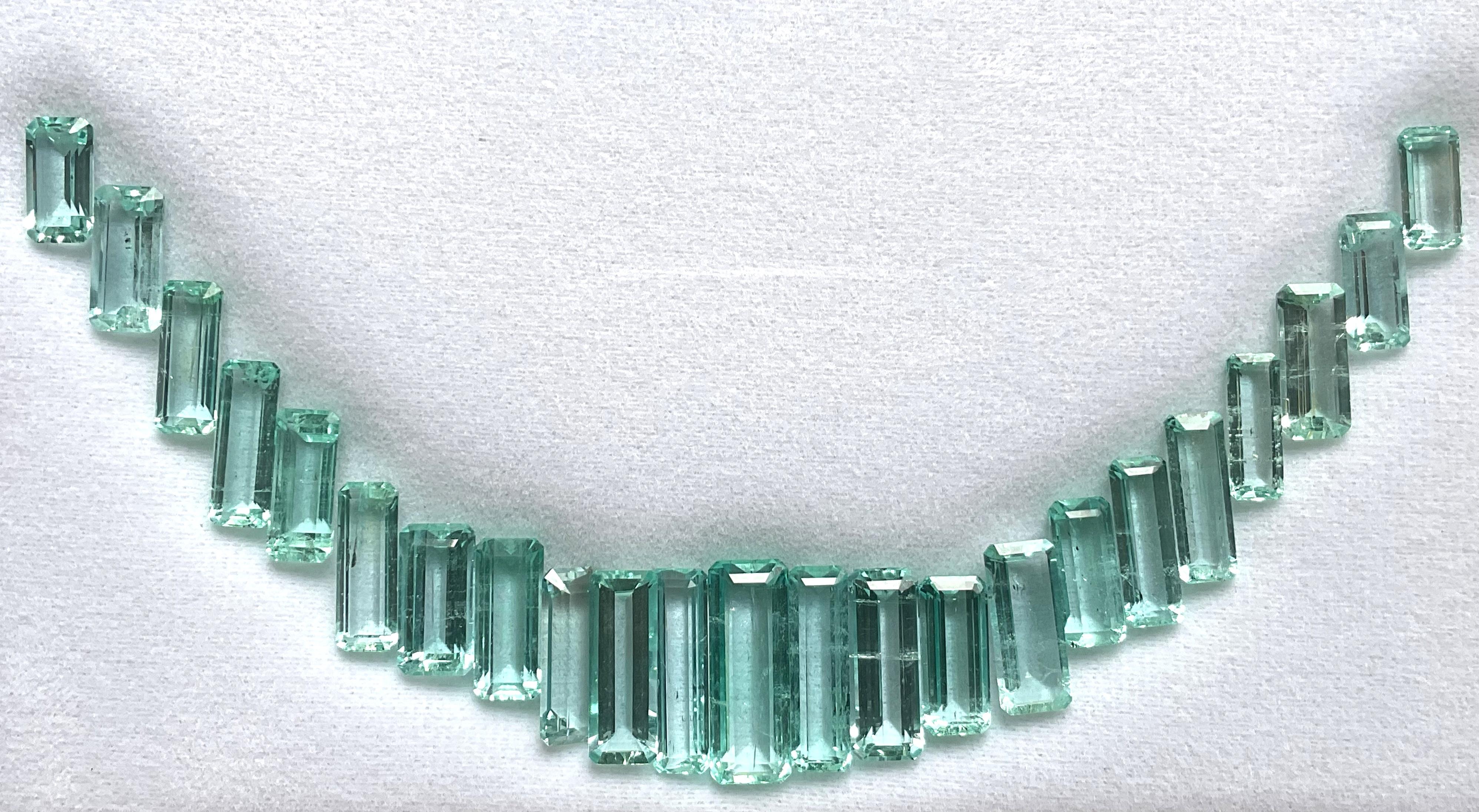 57.07 Karat Nigeria Smaragd Oktagon Schliff Stein Layout Feiner Schmuck Natürlicher Edelstein 3