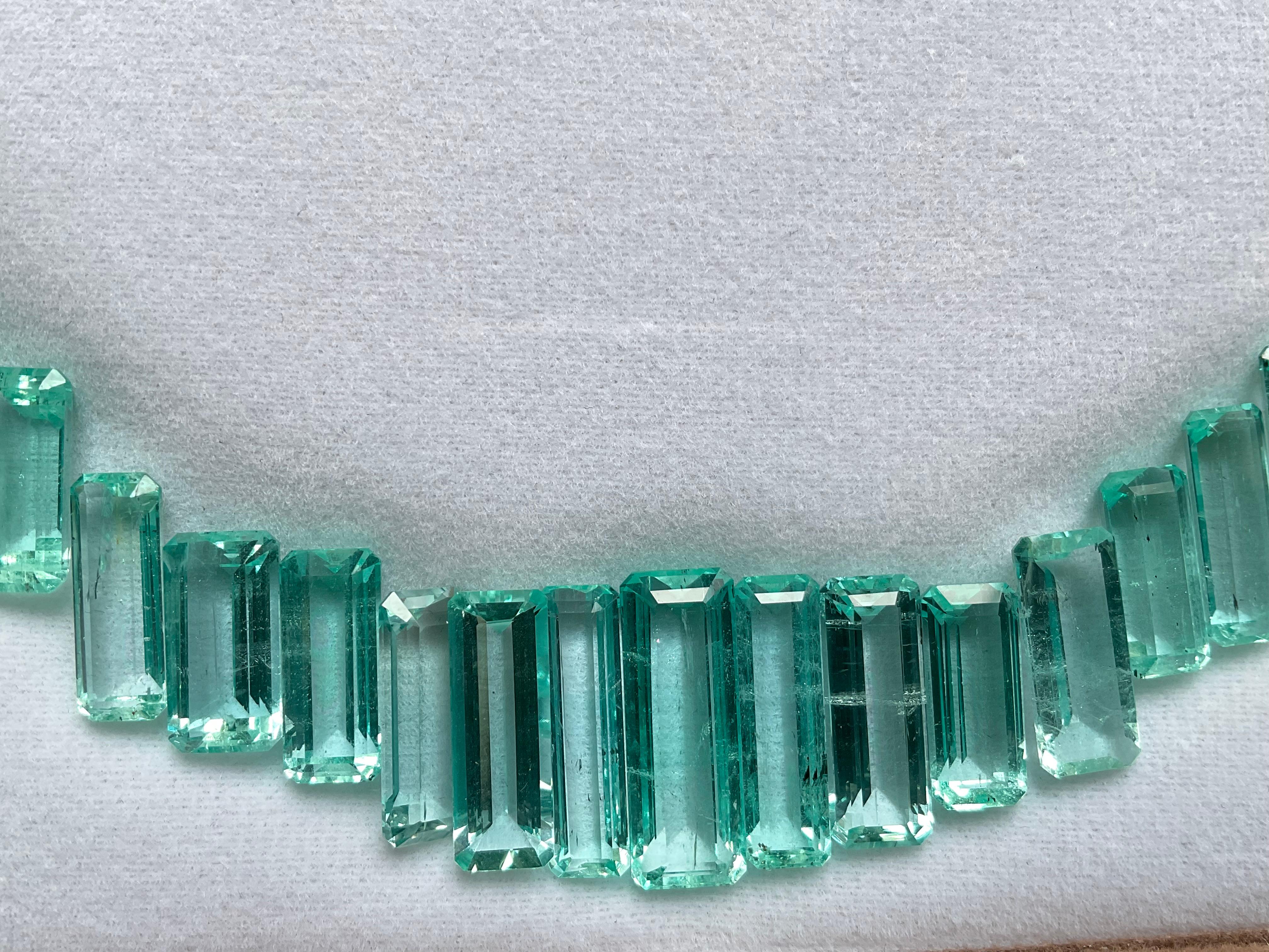57.07 Karat Nigeria Smaragd Oktagon Schliff Stein Layout Feiner Schmuck Natürlicher Edelstein 4