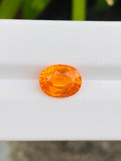 5.71 Ct Fine-Cut Spessatite Garnet orange color eye clean clarity