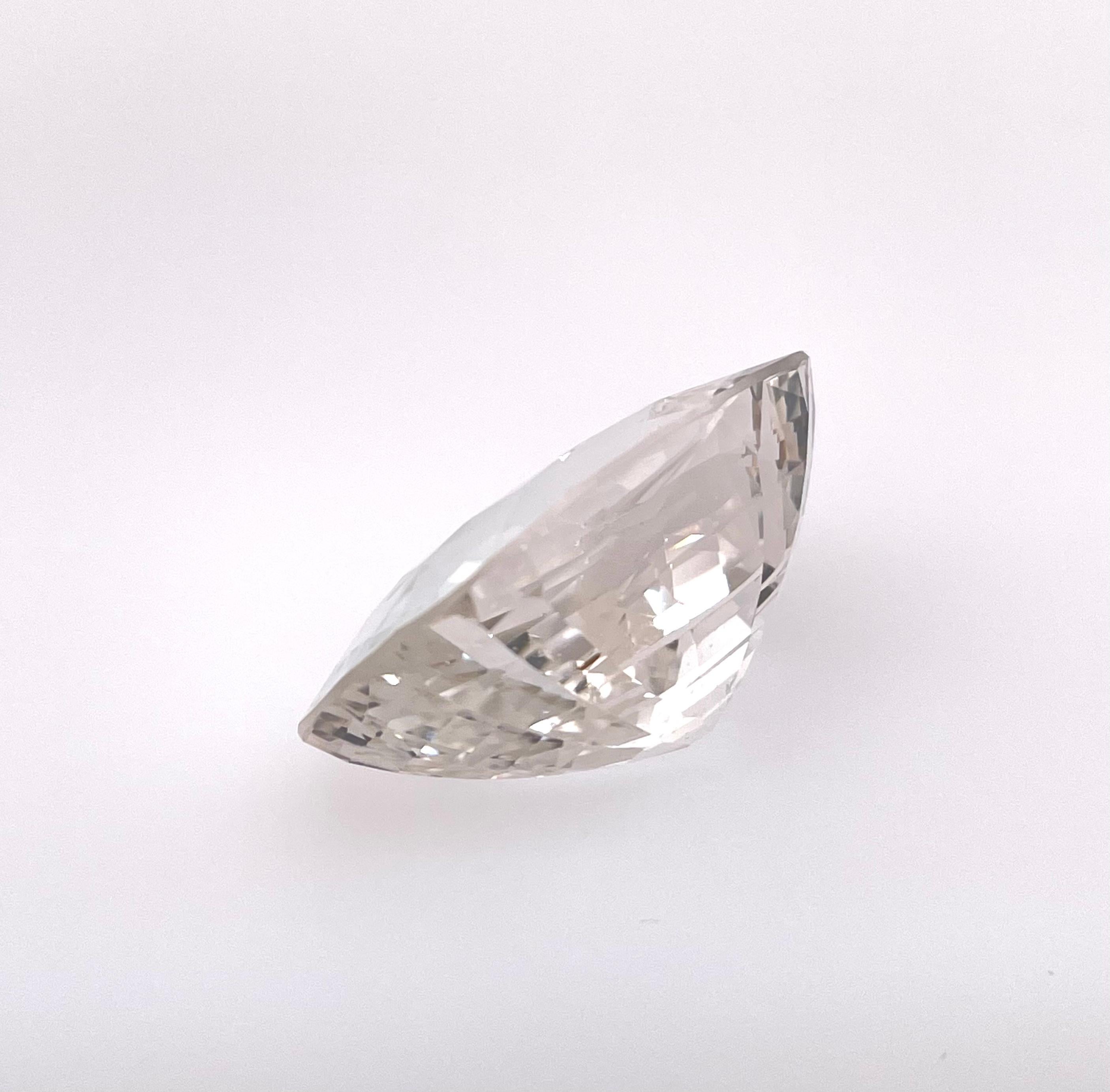 57.11 Carat Cushion Cut White Topaz Loose Gemstone In New Condition In Hong Kong, HK