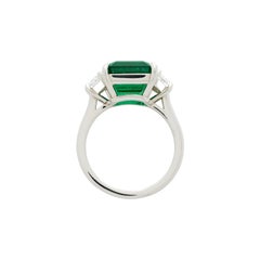 5.72 Carat Emerald-cut Statement 18K Gold Signature Sophistication  Emerald Ring