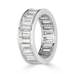 5.73 Carat Round Brilliant Band  Radiant Signature Eternity Diamond Ring