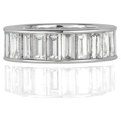 5.73 Carat Round Brilliant Band  Radiant Signature Eternity Diamond Ring