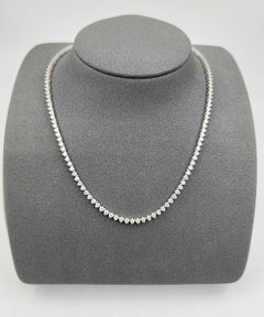 5.73 ct 3-Prong Diamond Tennis Necklace
