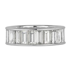 5.73ct Baguette Cut Diamond Eternity Band in 18k White Gold